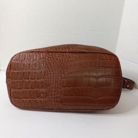 Giani Bernina brown faux alligator satchel/shoulder bag - Picture 3 of 14